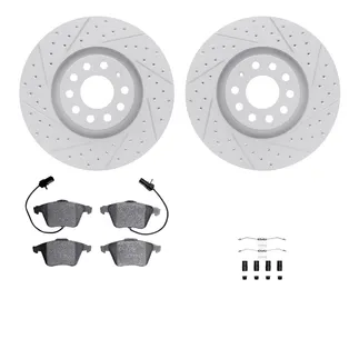 R1 Concepts WBUH1-73023 Brake Rotors - Carbon Coated - D/S W/ Optimum Oe Pads & Hdw